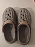 海澜之家HLA凉鞋男士户外洞洞鞋沙滩拖鞋HAALXM2DBK047 卡其色44/45(双码) 实拍图