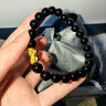 石玥珠宝精品8mm黑玛瑙手串本命年护身符黄金貔貅转运珠水晶手链男女士款 实拍图