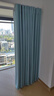 未来式窗帘定制定做2024新款加厚棉麻客厅卧室书房遮光隔音轻奢现代简约 静谧蓝 米 实拍图