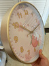 BBA挂钟创意卡通钟表挂表可爱家用客厅儿童房挂墙时钟萌萌兔30cm 实拍图
