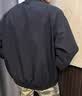 春秋季新款夹克男士宽松纯色百搭情侣外套棒球服上衣防水外套男 JK668黑色 【特价捡漏】 L 实拍图