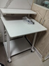 宅仕达电脑桌台式移动书桌卧室简易桌子带收纳办公学习写字小桌子DNZ-24 (白色)升级加厚款60*55cm+万向轮 实拍图