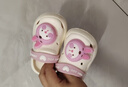 猪爸爸儿童拖鞋女孩宝宝夏季室内防滑男童洗澡沙滩小兔子洞洞鞋米白190 实拍图