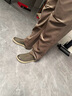 百丽户外休闲鞋男25秋季新款牛皮革厚底工装加绒板鞋A2137CM5预售 卡其色-单里 42 实拍图