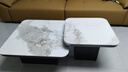 硕凡意式高级轻奢岩板正方形现代小户型茶几家用客厅黑色极简简约组合 香奈儿岩板【80+60】cm 实拍图