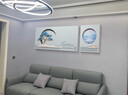 仙陶立体油画沙发背景墙三联装饰画浮雕手绘壁画客厅挂画轻奢大气简约 山水晨光(灯光款) 高80cm总长220cm(可调整长度) 实拍图
