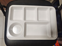 今万福 商用特厚密胺餐盘六格仿瓷 分格饭盘快餐盒打菜盘薄款 白色 实拍图