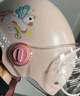 绿源新款电动车3C儿童头盔可爱卡通萌趣3-12岁宝宝男孩女孩安全头盔 小马宝莉-粉色-【长晒镜】 【带护耳】 实拍图