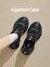 奥古狮登（Agsdon）老爹鞋女夏季学生百搭休闲鞋透气运动增高女鞋 221069 黑色 40 实拍图