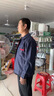 领灿工作服套装男劳保服长袖春秋冬车间工人工厂耐磨工装汽修建筑工地 丝A518藏蓝 XL /175 套装 实拍图