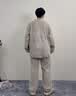 猫人【带围脖套装】男士睡衣男秋冬珊瑚绒厚保暖时尚开衫可外穿家居服 实拍图