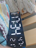 LED数字电子钟简约创意多功能时钟长方形大字体闹钟可挂可立钟表 黑壳白灯（中文版面） 实拍图