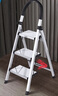 杜邦（DUPONT）铝合金梯子家用多功能登高梯加厚人字梯折叠梯扶梯楼梯爬步伸缩梯 钛银色三步铝梯 实拍图