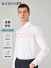 罗蒙（ROMON）纯色商务职业正装男士白衬衫工装外套长袖衬衣男CS108白色2XL 实拍图