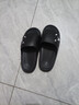 凉拖鞋男士夏季新款室内家居防滑浴室洗澡踩屎感厚底情侣一字拖鞋 黑色 40-41 实拍图