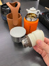 尚明焖茶杯旅行茶具茶水分离焖泡茶杯便捷式户外随行杯快客杯节日礼物 橙色【镀钛内胆】 实拍图