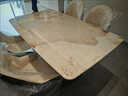 田园驿站轻奢超晶石餐桌家用大理石岩板餐桌椅组合长方形小户型吃饭桌子 轻奢超晶石餐桌+6椅 140cm 80x75 实拍图