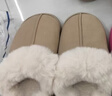 远港皮毛一体棉拖鞋女秋冬季2025新款居家用保暖毛毛绒室内男冬天软底 卡其色 36-37 (适合35-36脚) 实拍图