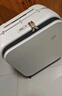 米熙前开盖拉杆箱子铝框箱中号托运行李箱男密码箱旅行箱22英寸烟白60 实拍图