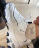 斯凯奇（Skechers）女鞋小白熊女士休闲鞋子厚底增高百搭运动软底老爹鞋女99999863 白色/海军蓝色/WNV1 35.5 实拍图