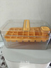 【出口转内销】按压冰块模具冰格家用食品级制冰盒冰箱制冰神器 【芒果橙28格】单层套装 赠冰铲 实拍图