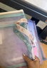 得力（deli）网纱拉链袋文件袋一年级文具袋透明学科分类袋试卷作业科目收纳袋 5科混装PP115 实拍图