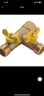 一靓全铜加厚燃气阀煤气三通阀门4分管道天然气热水器一分二球阀开关 D3:直角  4分 三外丝 燃气三通 实拍图
