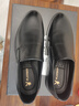 花花公子 皮鞋男商务休闲头层牛皮打孔透气正装软皮一脚蹬男鞋大码新伴郎 黑色21091（皮鞋） 40 实拍图