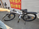 凤凰（Phoenix）折叠山地自行车男女成人学生青少年单车双减震碟刹轻便变速折叠车 黑白辐条轮/显档变速/三套全轴承 24速高配-26寸（身高160-185CM） 实拍图