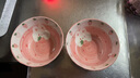 佩尔森（CERAMICS）网红草莓兔陶瓷碗盘筷餐具套装家用釉下彩儿童米饭碗菜盘子沙拉碗 5英寸碗4个装 4头 实拍图