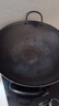 章丘手工铁锅农村柴火灶大铁锅无涂层老式不粘炒菜锅家用双耳炒锅 【免开锅】送铲 无盖 34cm 实拍图