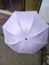 雨航（YUHANG）防紫外线太阳伞三折8骨晴雨两用伞折叠便携商务黑胶学生伞 粉色 实拍图