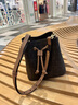 菲安妮（FION）新款包包女包水桶包时尚百搭单肩包斜挎包情人节礼物 啡/驼 实拍图