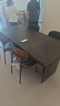 法莎蒂政府补贴全托岩板餐桌大小户型轻奢现代简约亚克力悬浮长方形桌子 【黑色亚克力脚+新升级下挂岩板】单餐桌+桃心椅*4 180x80x75cm 实拍图