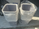 双艺家用垃圾桶卧室方形厨房卫生间客厅简约无盖压圈大号纸篓垃圾筒 灰白撞色大号【12L】大容量 实拍图