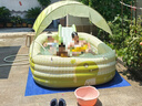 外彩充气游泳池儿童大型户外可折叠加大加厚戏水池成人婴儿家用游泳池 加高3m4层【畅玩】+银胶防晒棚 实拍图