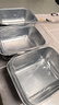 不锈钢保鲜盒带盖长方形冰箱食物储存盒多用盒分装饭盒450ml饭盒 不锈钢保鲜盒 3件套 实拍图