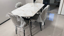顾家家居（KUKA）岩板餐桌椅子现代简约可伸缩折叠饭桌家用餐桌椅组合7209哑光 7177全托|1.3m餐桌+折线橙椅*4 亮光冷翡翠 实拍图
