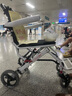 誉邦轮椅折叠超轻便携式老人儿童迷你小简易上飞机旅行代步手推车 2【2档拉杆】碳钢双弹簧减震*8寸实心轮 实拍图