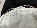明月镜片 眼镜近视女修颜时尚钛架配镜防蓝光护目高清定制眼镜框36055 C3黑色 实拍图