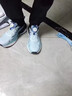 里奇.乔丹   RICKY JORDAN运动鞋男秋冬季鞋子旋转纽扣跑步鞋初中学生超轻减震网面透气男鞋 浅蓝-透气飞织 42 标准鞋码 实拍图