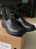 头层牛皮男士皮鞋软皮软底新款套脚百搭商务休闲鞋一脚蹬男鞋大码 黑色单鞋 39 (245mm) 实拍图