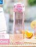 乐扣乐扣（LOCK&LOCK）人鱼线塑料运动水杯夏天便携水壶带刻度提手男女水杯子700ML粉色 实拍图