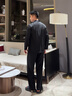 雅鹿冰丝睡衣男春秋夏天家居服男士仿真丝条纹秋季男生四季款套装 NSMLZ-2242-黑色【主推款】 XL 男【125-145斤】 实拍图