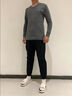 七匹狼秋衣秋裤男士保暖内衣薄款衬衣衬裤纯棉抗菌秋冬棉毛衫线衣线裤套 圆领 藏青 (100%纯棉抗菌) XL (175) 推荐体重130-150斤 实拍图