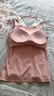 浪莎吊带背心女带胸垫免穿文胸可外穿内搭运动螺纹打底衫 粉色 L  实拍图