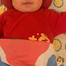 贝瑞加（Babyprints）婴儿红色连体衣新生儿满月服纯棉长袖爬服薄款透气 吉利59 实拍图