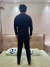 南极人男士秋衣秋裤男套装纯棉抗菌薄款保暖内衣男打底线衣棉毛衫黑色XL 实拍图