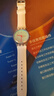 Mtin斯沃琪Swatch橡胶硅胶表带GB274 SUOB704原创炫彩手表带男女代用 白色 19mm 实拍图