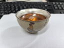 忆亨 主人杯单杯999纯银茶杯公鸡品茗杯镶银茶盏功夫茶碗纯手工鎏银杯 金鸡报喜内银杯 实拍图